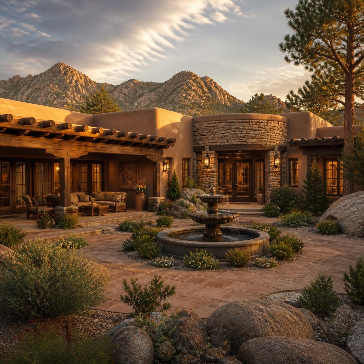 Southwest adobe estate, Prescott